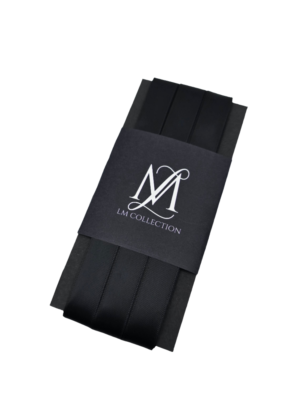 15mm Black Satin Ribbon 10m - LM Collection