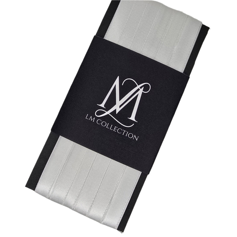 10mm White Satin Ribbon 10m - LM Collection