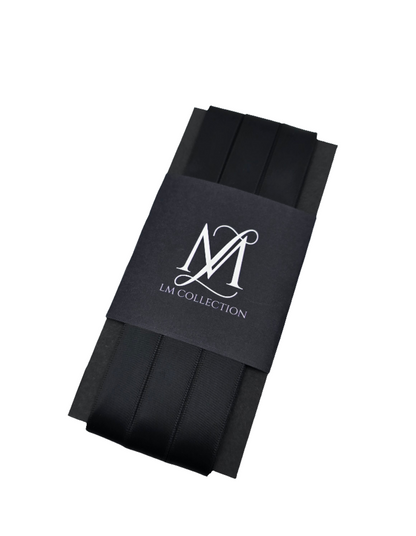 15mm Black Satin Ribbon 10m - LM Collection
