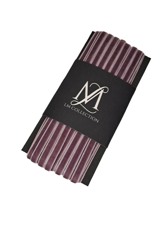 6mm Plum Purple Velvet Ribbon 10m - LM Collection