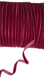 6mm Burgundy Velvet Ribbon 180m - LM Collection