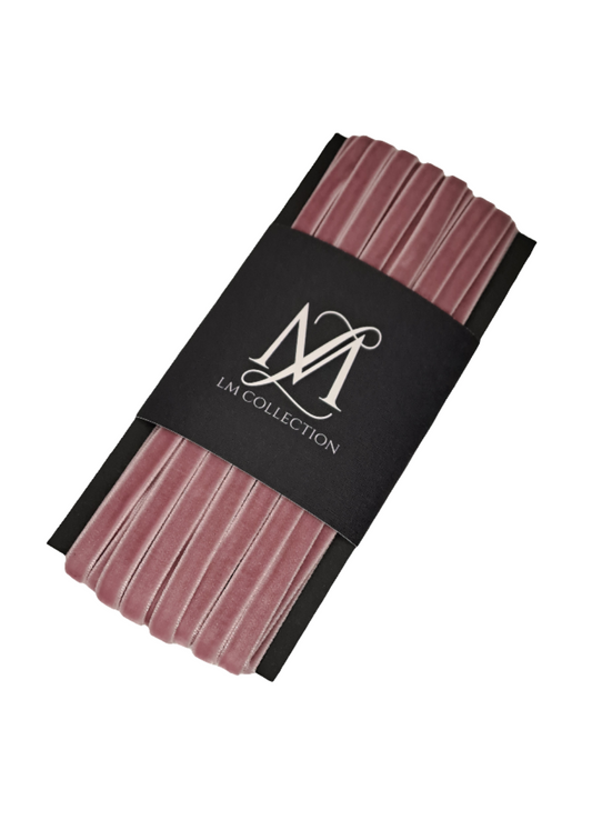 6mm Rose Pink Velvet Ribbon 10m - LM Collection