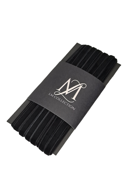 6mm Black Velvet Ribbon 10m - LM Collection