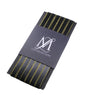 10mm Black Satin Ribbon with Gold trim 10m - LM Collection